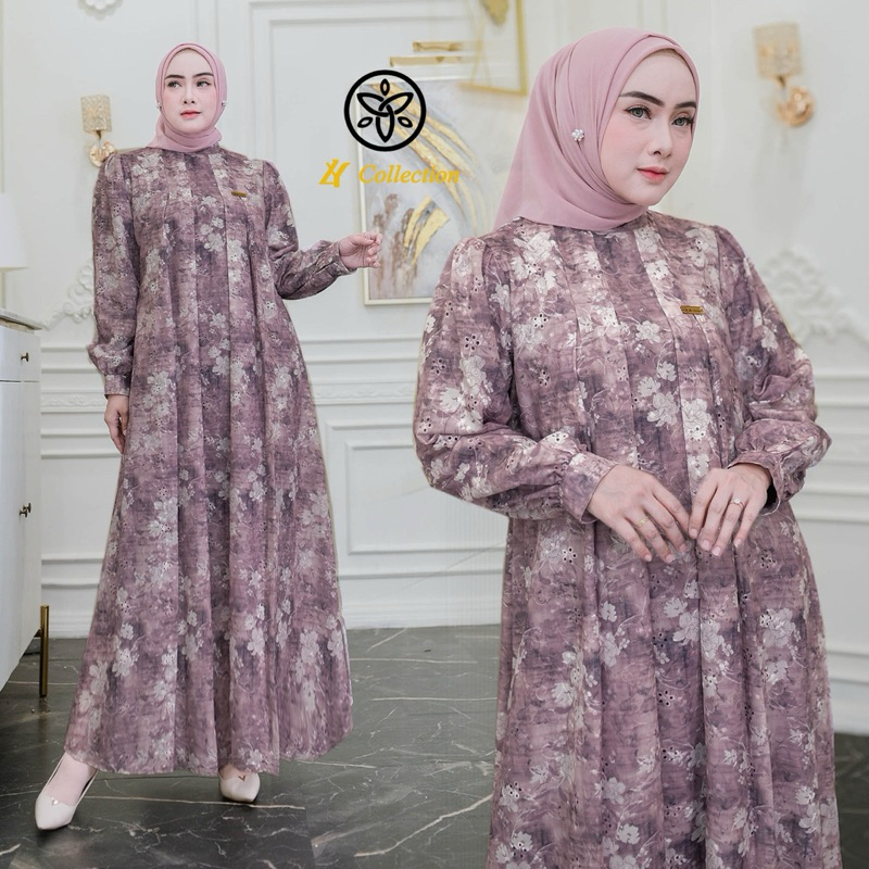 Gamis Gamisa Katun bolong bordir