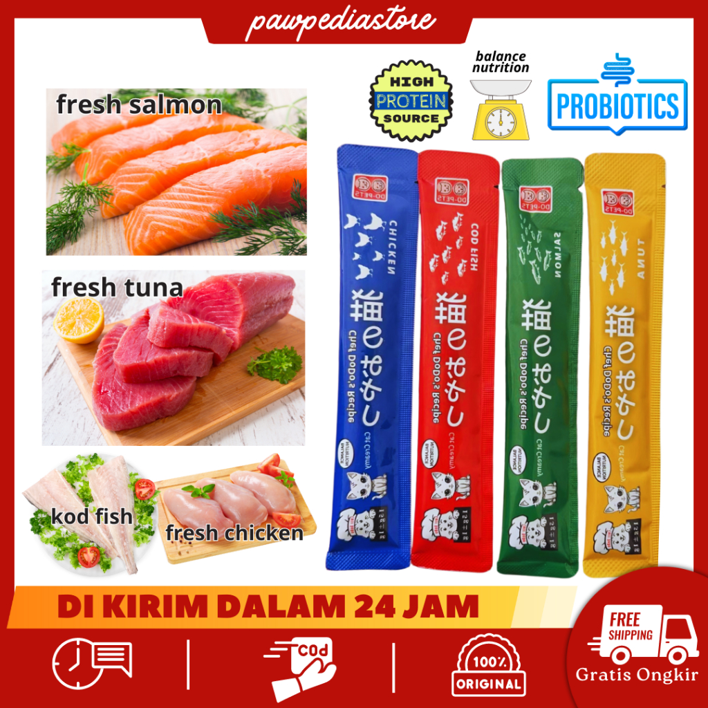 pawpediastore snack kucing Murah 1dus 1300PCS untuk kucing cemilan kucing grosir