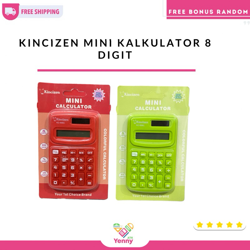 

Kincizen Kalkulator Mini 8 Digit KC-568C