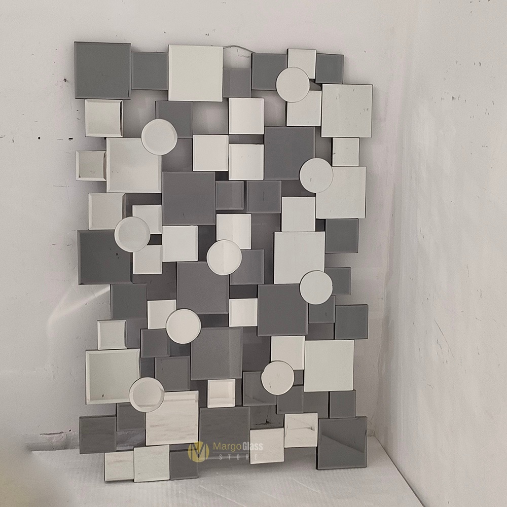 Cermin kotak dinding gantung dekorasi ruang tamu