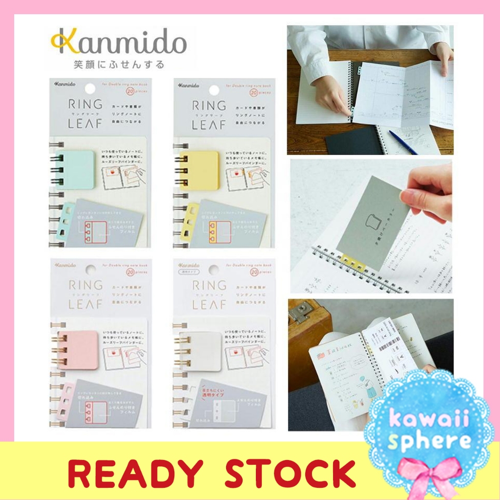 

Kanmido Ring Leaf Sticky Notes for Double Ring Notebook | Isi 20 pcs | Ready Stock Handcarry Japan