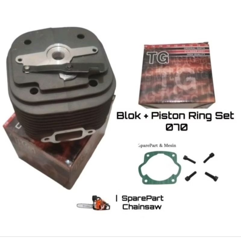 Cylinder/Blok Senso/Chainsaw Besar 070 Ms-720 TG Original Fullset