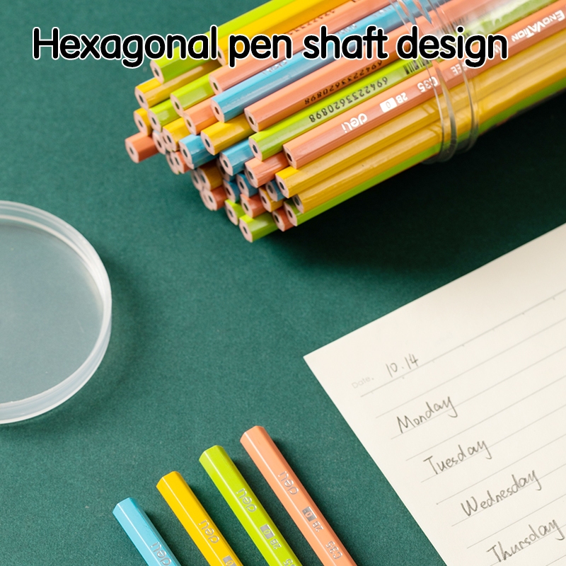 

NYBEBY26 DELI WOOD FREE PENCIL / PENSIL 2B 50PCS/TABUNG RAMAH LINGKUNGAN BAHAN DAUR ULANG EC35