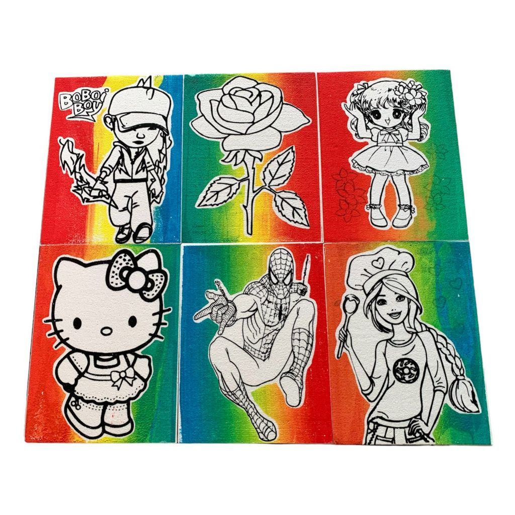 

HLC - (1pcs) [Tanpa Lis] [Rainbow] Sterofoam Lukis uk 30x40 / Sterofoam Mewarnai / Gabus Lukis Pasar Malam