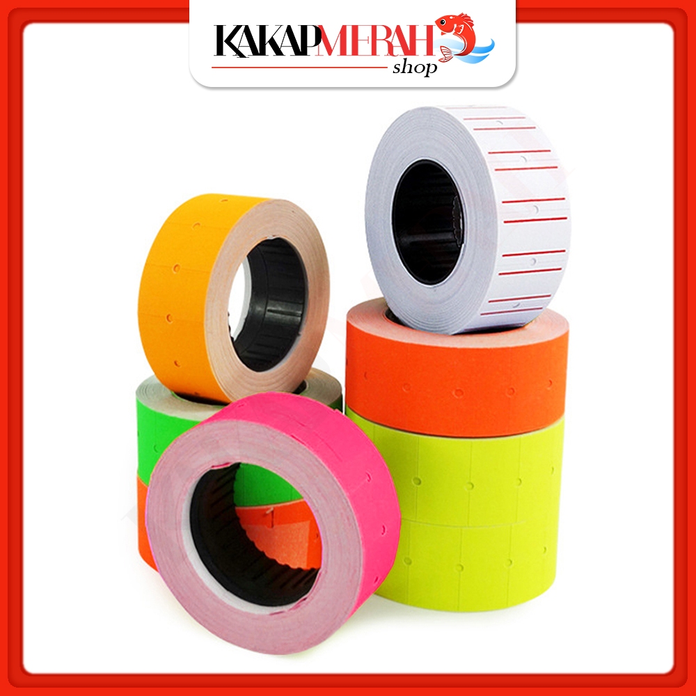 

Label Roll Single Price Labeller Refil 10 Roll Kertas Stiker Label Harga Warna-Warni