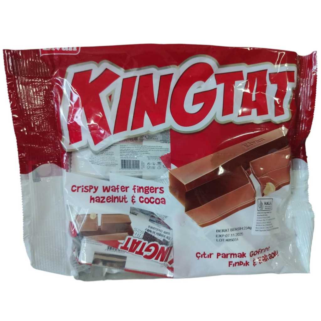 

Elvan KINGTAT Crispy Wafer Fingers Hazelnut & Cocoa 234g