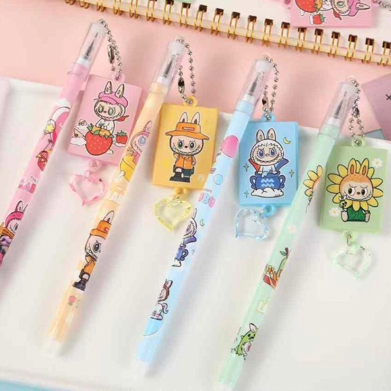 

(12 PCS) PULPEN GEL 9357 GANTUNGAN ACRYLIC LABUBU / GEL PEN / PENA