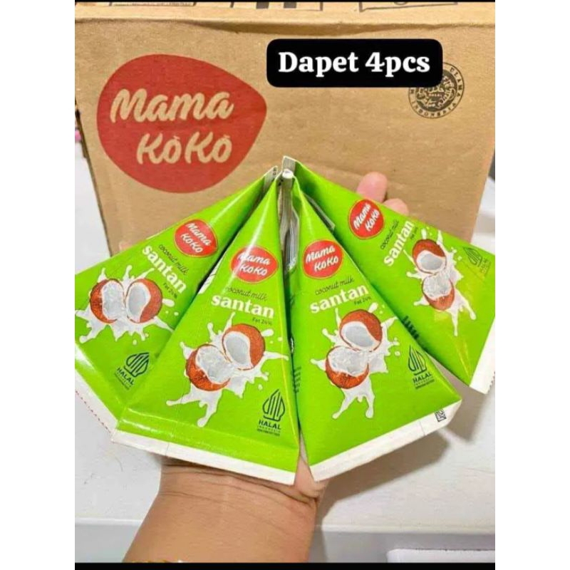 

PAKET HEMAT SANTAN INSTANT MAMA KOKO DAPAT 4