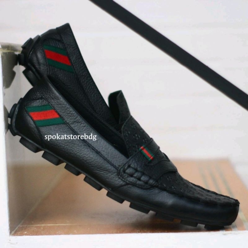 Sepatu Pansus Pria Loafers Casual Kantor Anti Slip Untuk Cowok Kulit ASLI Sepatu kantor