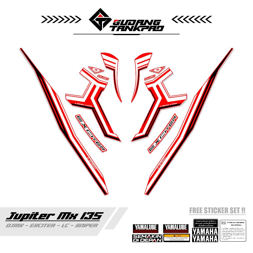 STRIPING MOTOR YAMAHA JUPITER MX OLD 135 / MTF 22 / STIKER STRIPING MX LAMA 135 / STRIPING MX OLD 13