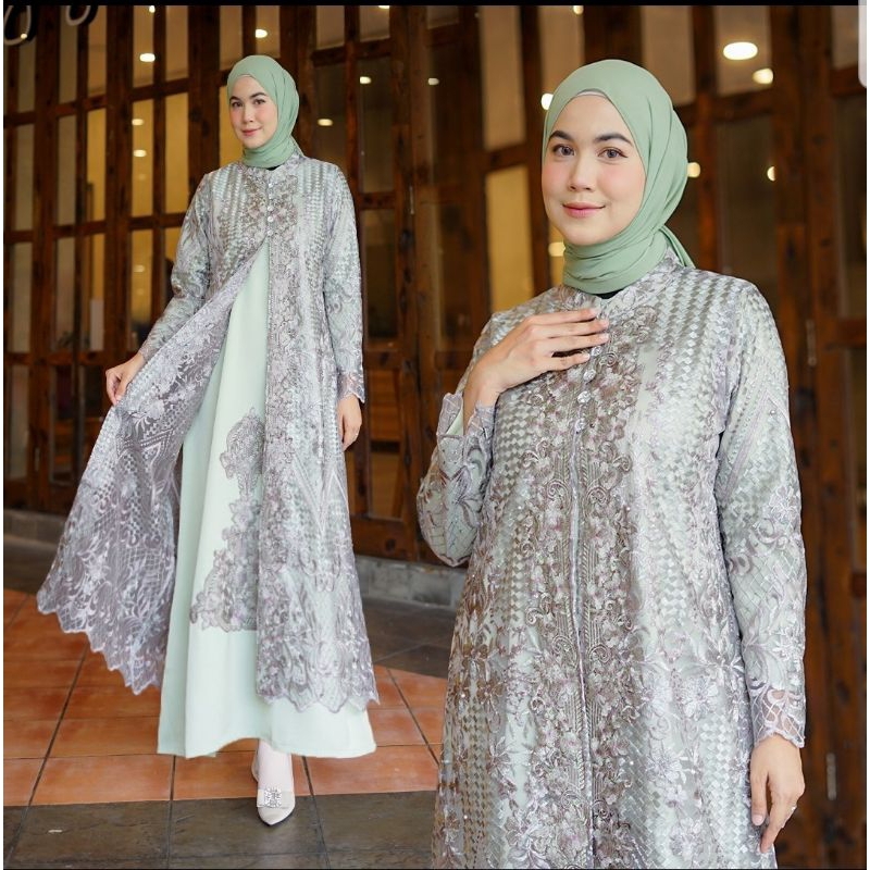 AZURA SET(Outer+iner)GAMIS PESTA GAMIS MEWAH/GAMIS ROMPI PAYET LEPAS 2 PC