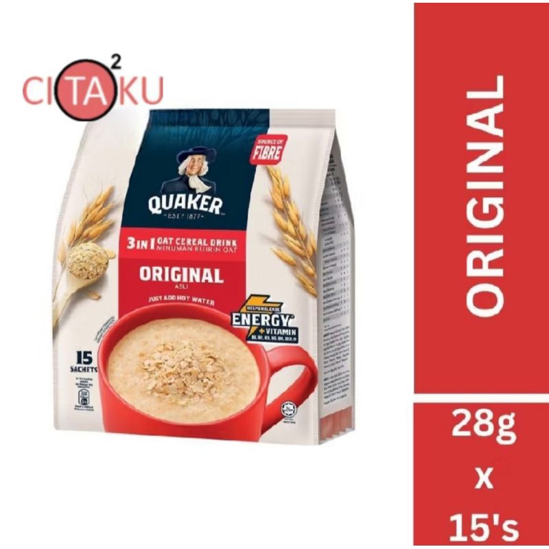 

Quaker 3in1 Original Oat Cereal Drink Malaysia
