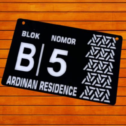 PAPAN NOMER RUMAH ACRYLIC / NOMER RUMAH CUSTOM