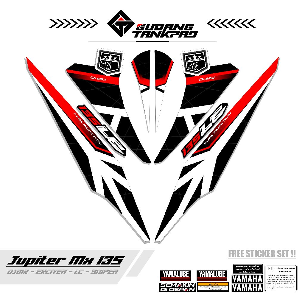 STRIPING MOTOR YAMAHA JUPITER MX OLD 135 / MTF 43 / STIKER STRIPING MX LAMA 135 / STRIPING MX OLD 13