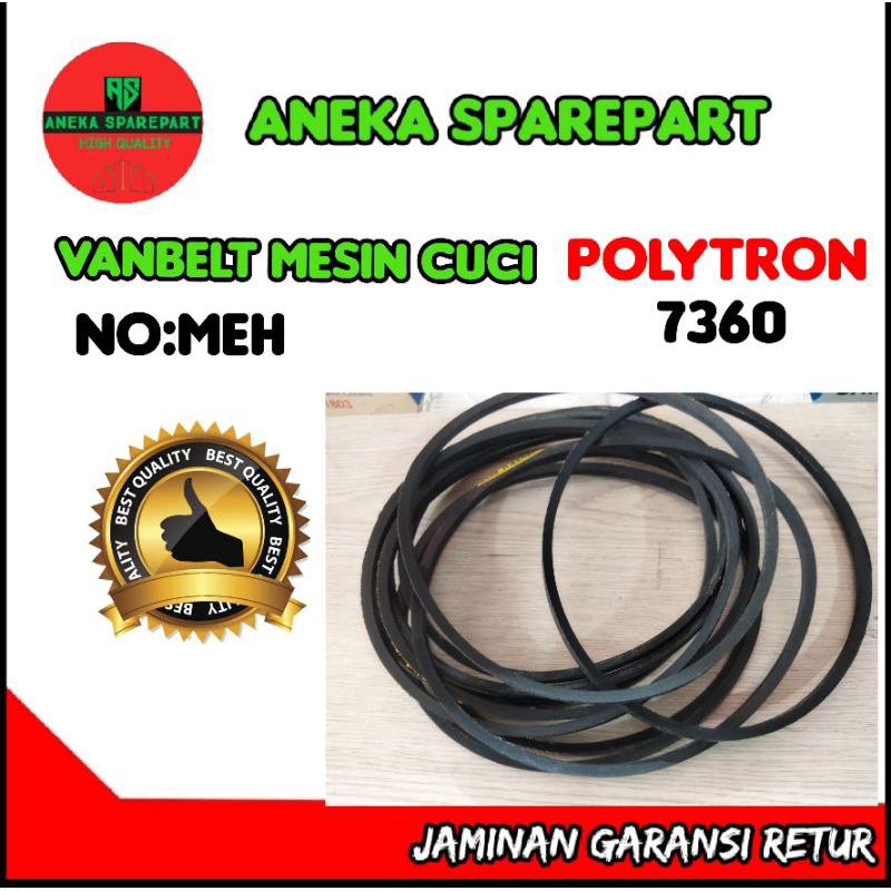 vanbelt/v-belt mesin cuci NO:MEH polytron 7360