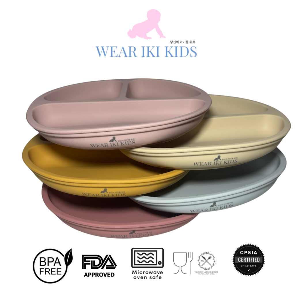 Wear Iki Kids - Silicone Round plate / Piring Bulat Silikon