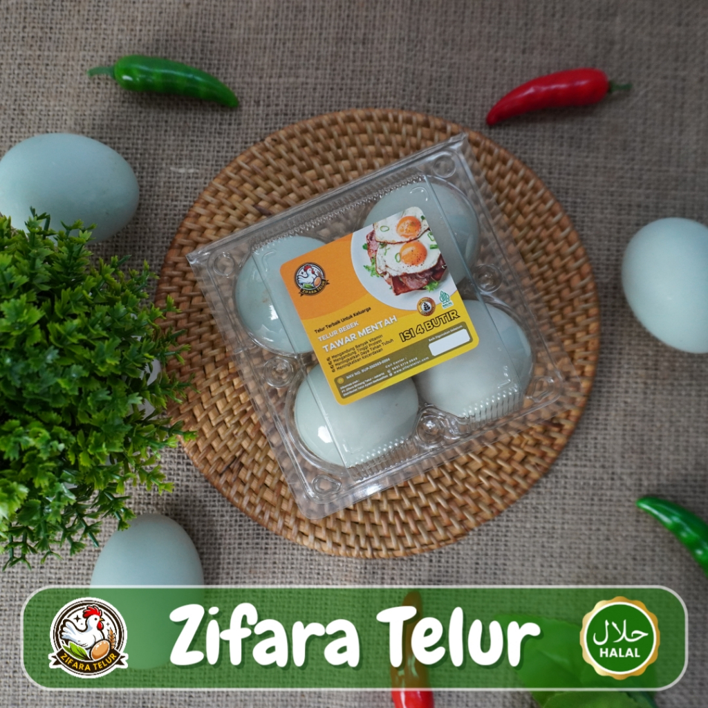 

Zifara Telur - Telur Bebek Premium Kemasan Higienis isi 4 Butir