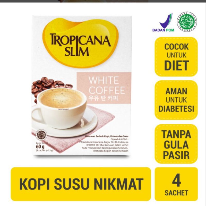 

Tropicana Slim Minuman White Coffee Sachet 4 x 15 g