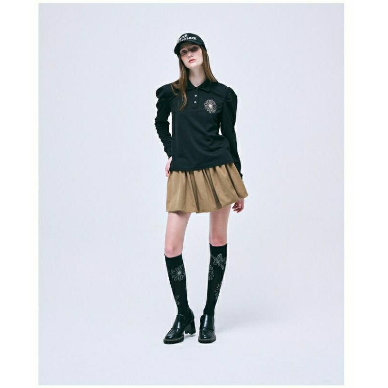 [Pre Order] Mardi ACTIF Puff Sleeve Piquet T-Shirt