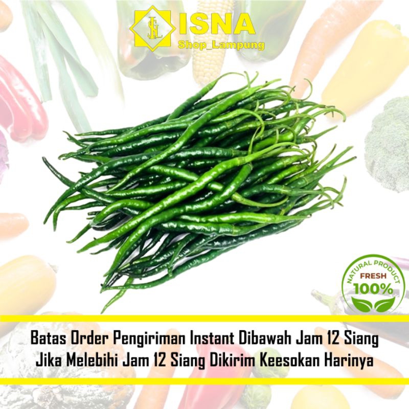 

Cabe Hijau Keriting Segar 100 gram - Sayur Fresh