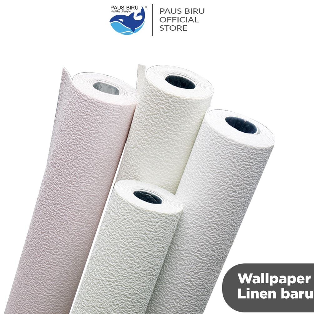 Barang keren Paus Biru  Wallpaper Dinding Linen Roll Wallpaper foam Dekorasi Kamar wallpaper coral A