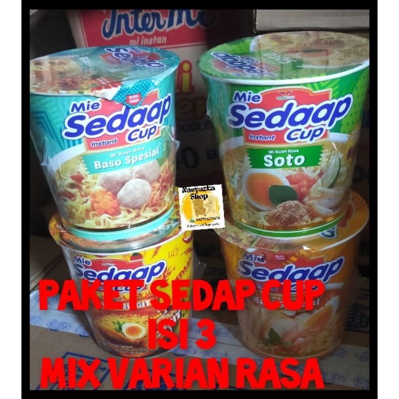 

Sedap cup paket isi 3 / Mie sedap cup paket isi 3