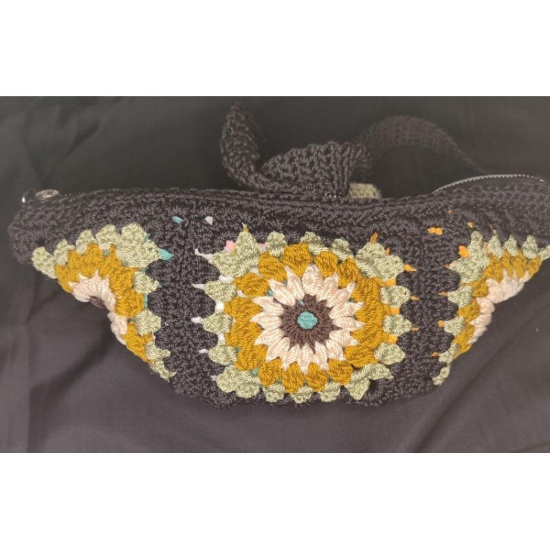 Tas bunga matahari/ crochet bag sun flowers/ tas rajut bunga matahari