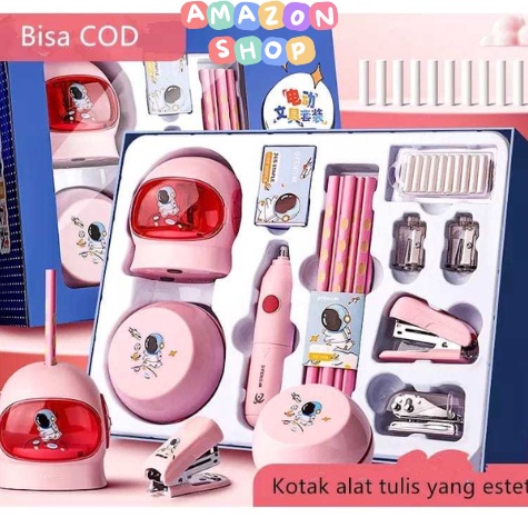 

KODE Q93U LC Stationery Set Rautan Pensil Penghapus Vacum Alat Tulis Set Lengkap