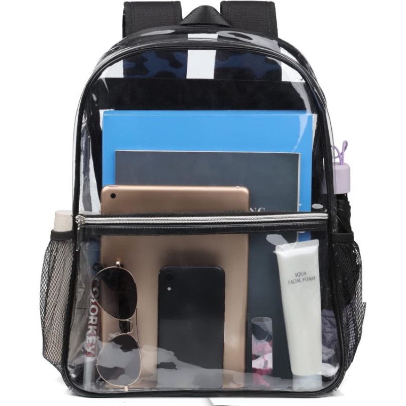 Tas Ransel Bening Tugas Berat Tas Ransel TPU Transparan Besar Tas Ransel Tembus Pandang untuk Keaman