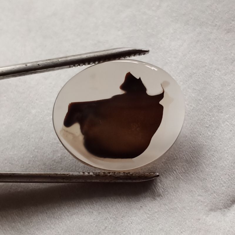 Batu Kristal Gambar Multitafsir  - Dendrite Crystal Chalcedony. Bukan Batu Bacan Doko Majiko Yaman D