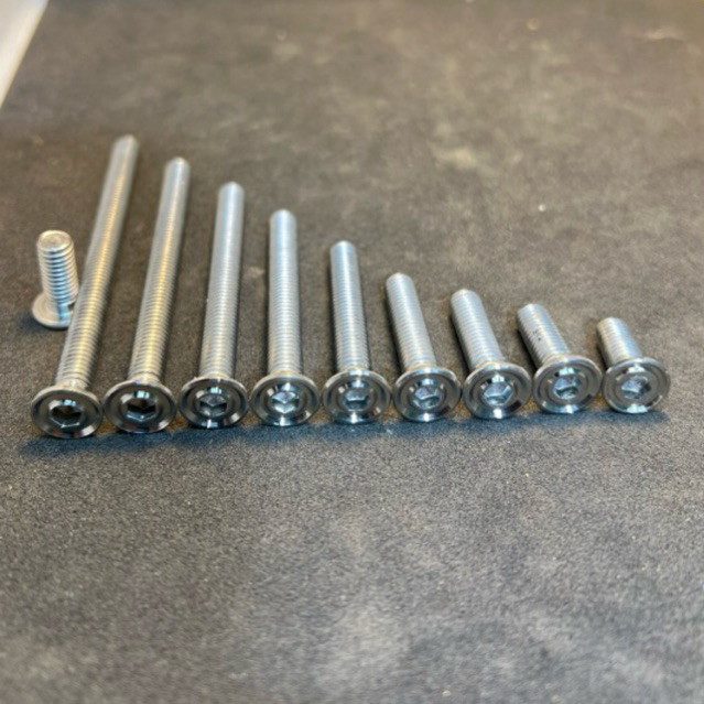 Baut 10 L steanlis slim m6 spiral model GARIS 1 simpel baut L stenlis slim panjang 1.5 cm - 10cm