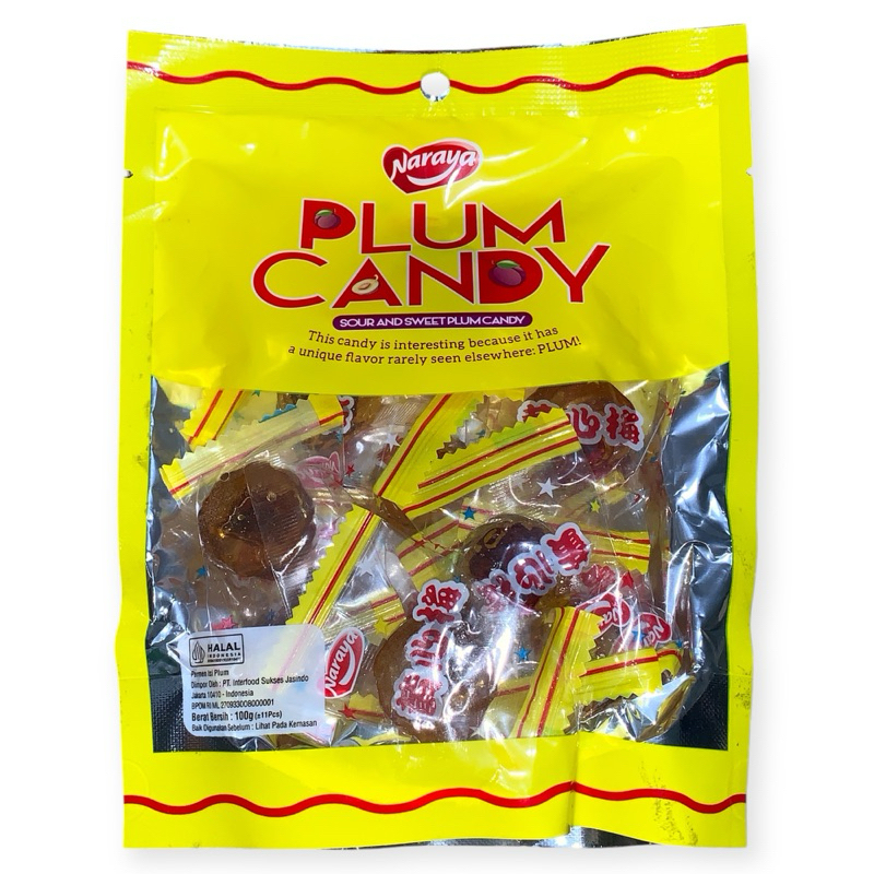 

NARAYA PLUM CANDY - SOUR & SWEET PLUM CANDY (100g / ± 11pcs)