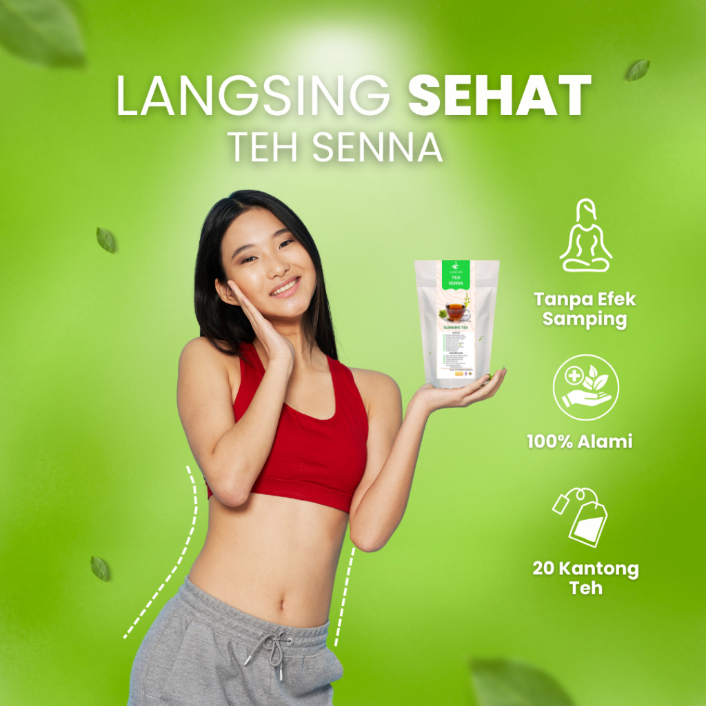 

Gantari Teh Daun Senna - Pelangsing Alami, Peluruh Lemak Perut. 20 Kantong Teh