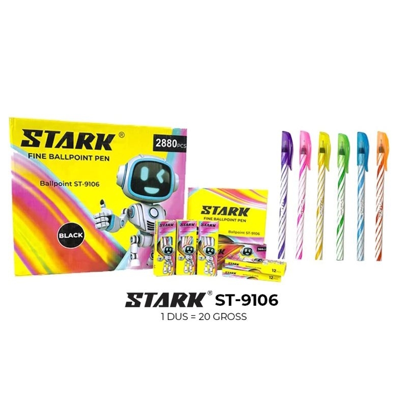 

pena lilin stark pulpen ulir warna hitam