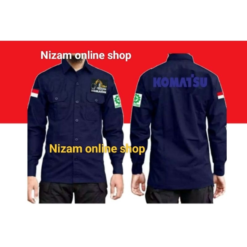 KEMEJA KOMATSU seragam Komatsu baju Komatsu PDH Komatsu Kemeja kerja Komatsu seragam kerja Komatsu b