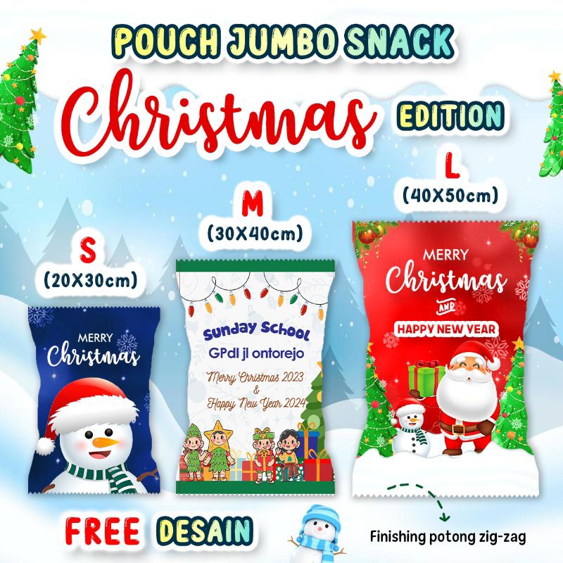 

POUCH JUMBO NATAL HAMPERS NATAL SOUVENIR CHRISTMAS
