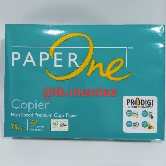 

Kertas HVS PAPER ONE 75gsm Ukuran A4 1 RIM