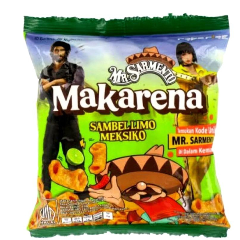 

Snack Makarena makroni MR. Sarmento rasa sambal limo (Satuan)