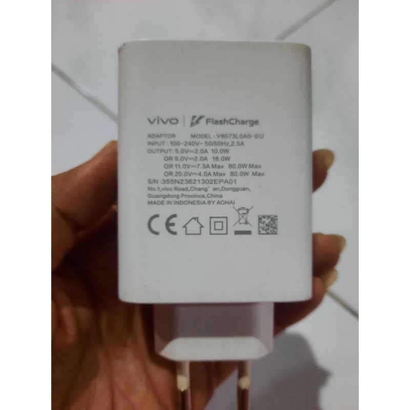 Charger Vivo 4A 80W & 120W Flash Charge Ori copotan HP
