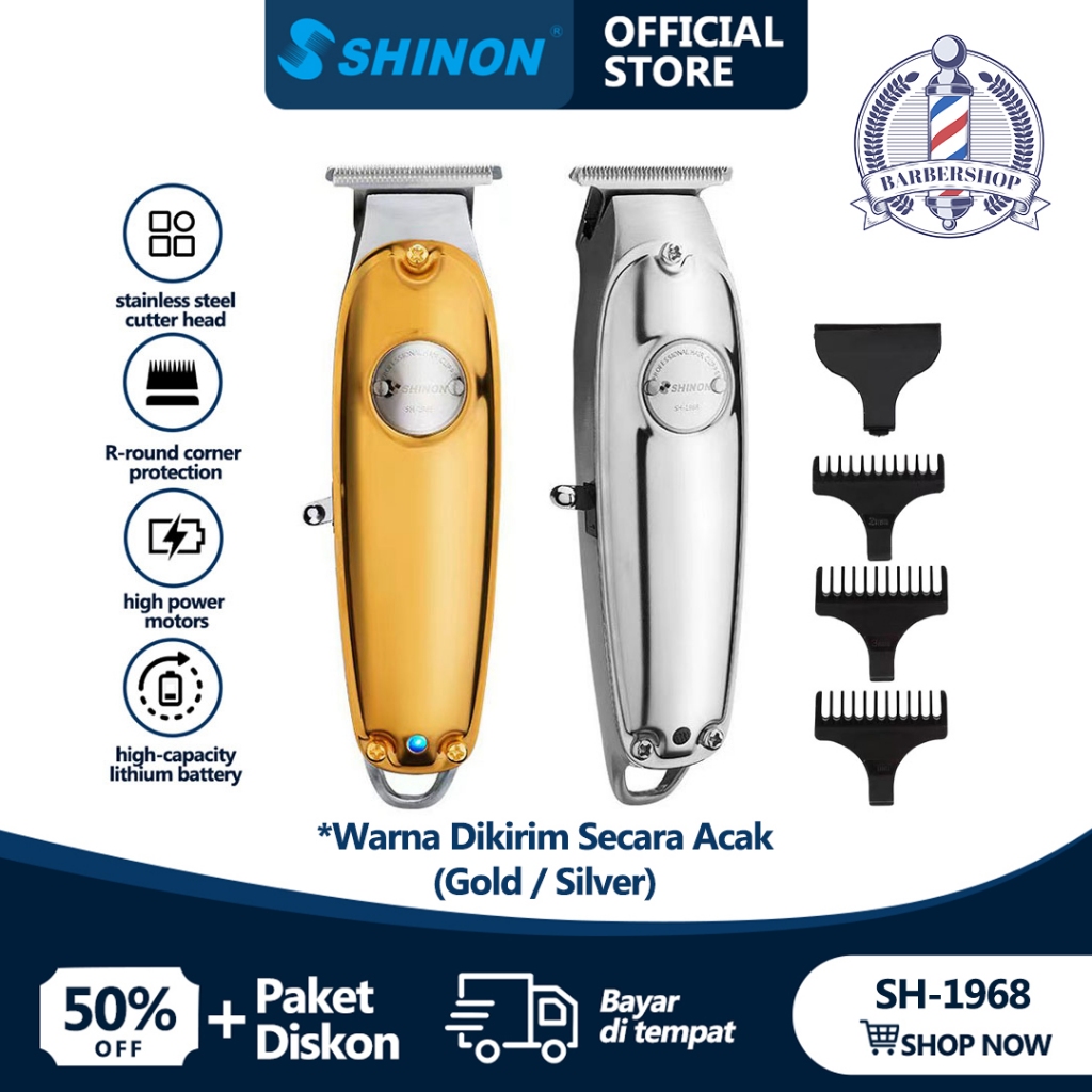 SHINON SH-1968USB Mesin Cukur Rambut Kumis Jenggot Shaver Trimmer Man Grooming Alat Pangkas Rambut Pria