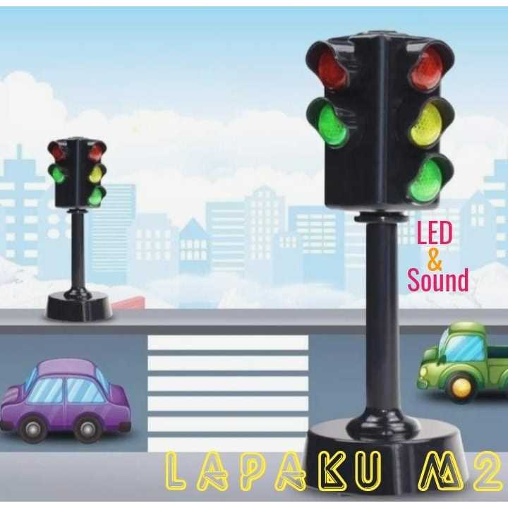Mainan Simulasi Traffic Light Miniatur Lampu Merah Lalu Lintas Edukasi