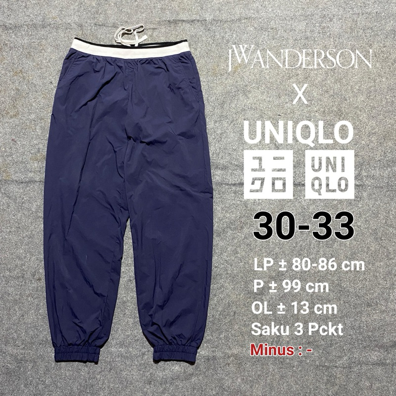 UNIQLO X JW ANDERSON JOGER PARASUT SIZE 30-33 BISA PAKAI