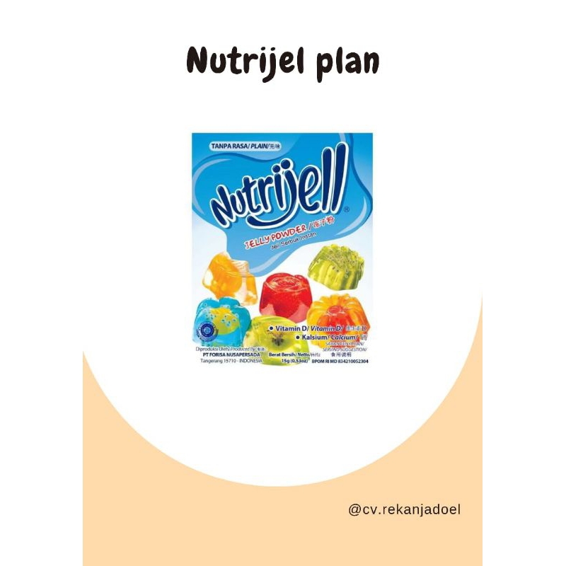 

Nutrijel besar Plain 15gr