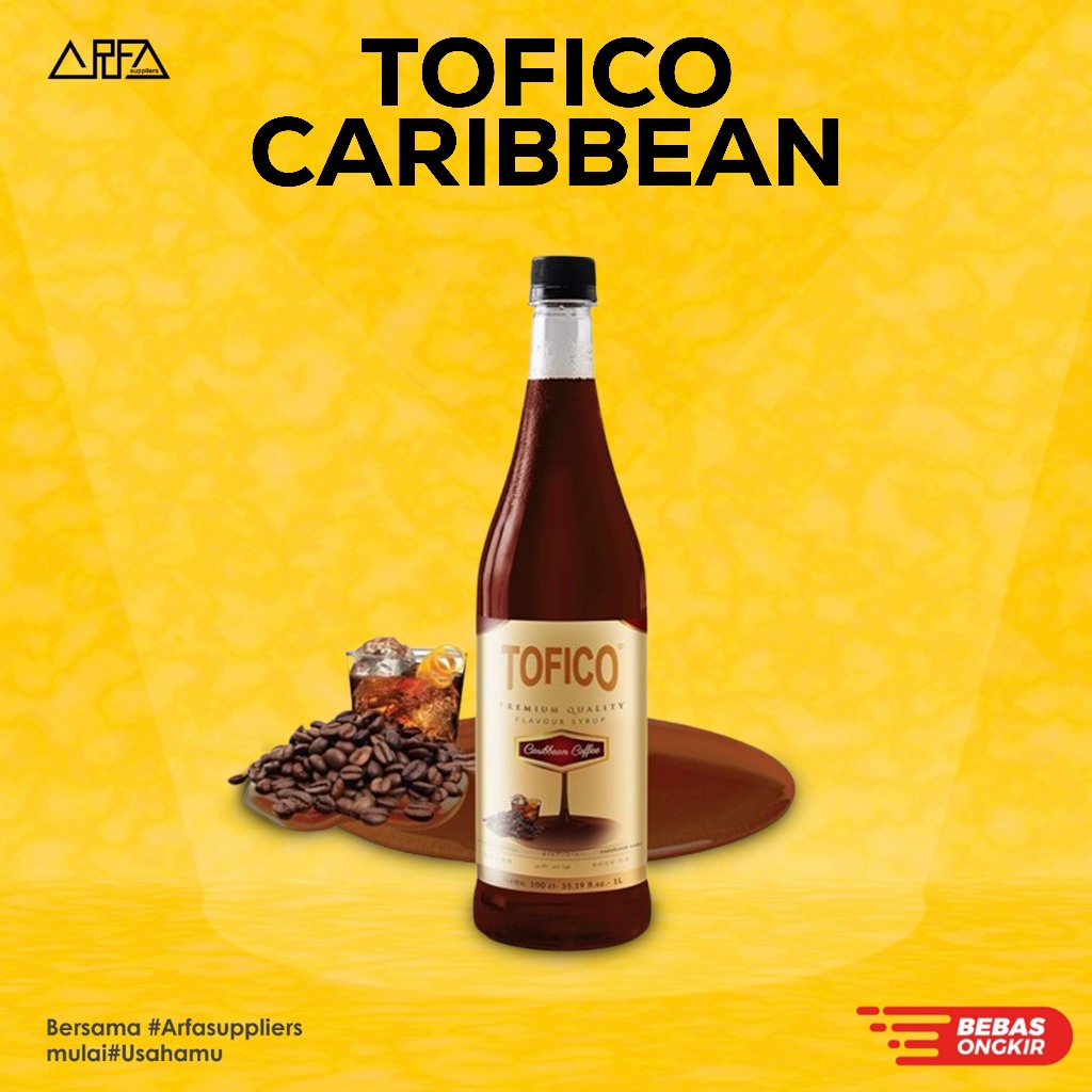 

Tofico Caribbean Coffee Syrup - Sirup Flavor kopi 1000ml