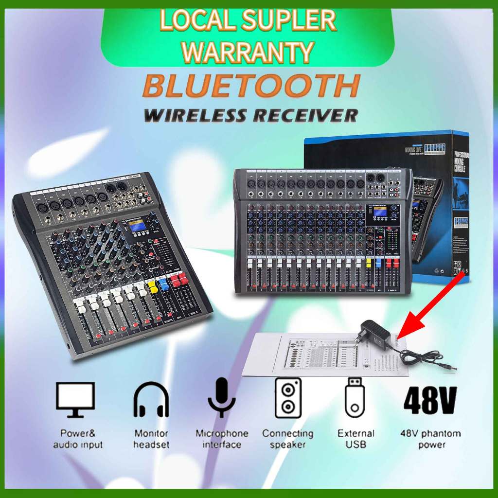 Mixer profesional CT08BT mixer audio 8channel mini mixer 6 channel 8 channel mixer 4 channel