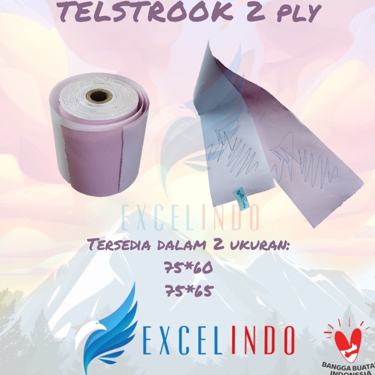 

KODE G46K ISI 1 PACK 1 PCS Kertas Struk Telstruk Kertas Kasir 2 ply NCR Dot Matrix 75x6 Excelindo