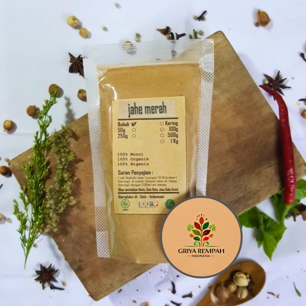 

JAHE MERAH BUBUK 1 KG Premium – Rempah Herbal Kering Murni 100% Alami, Cocok untuk Jamu Tradisional & Minuman Sehat Zingiber Officinale Var Rubrum Rhizoma