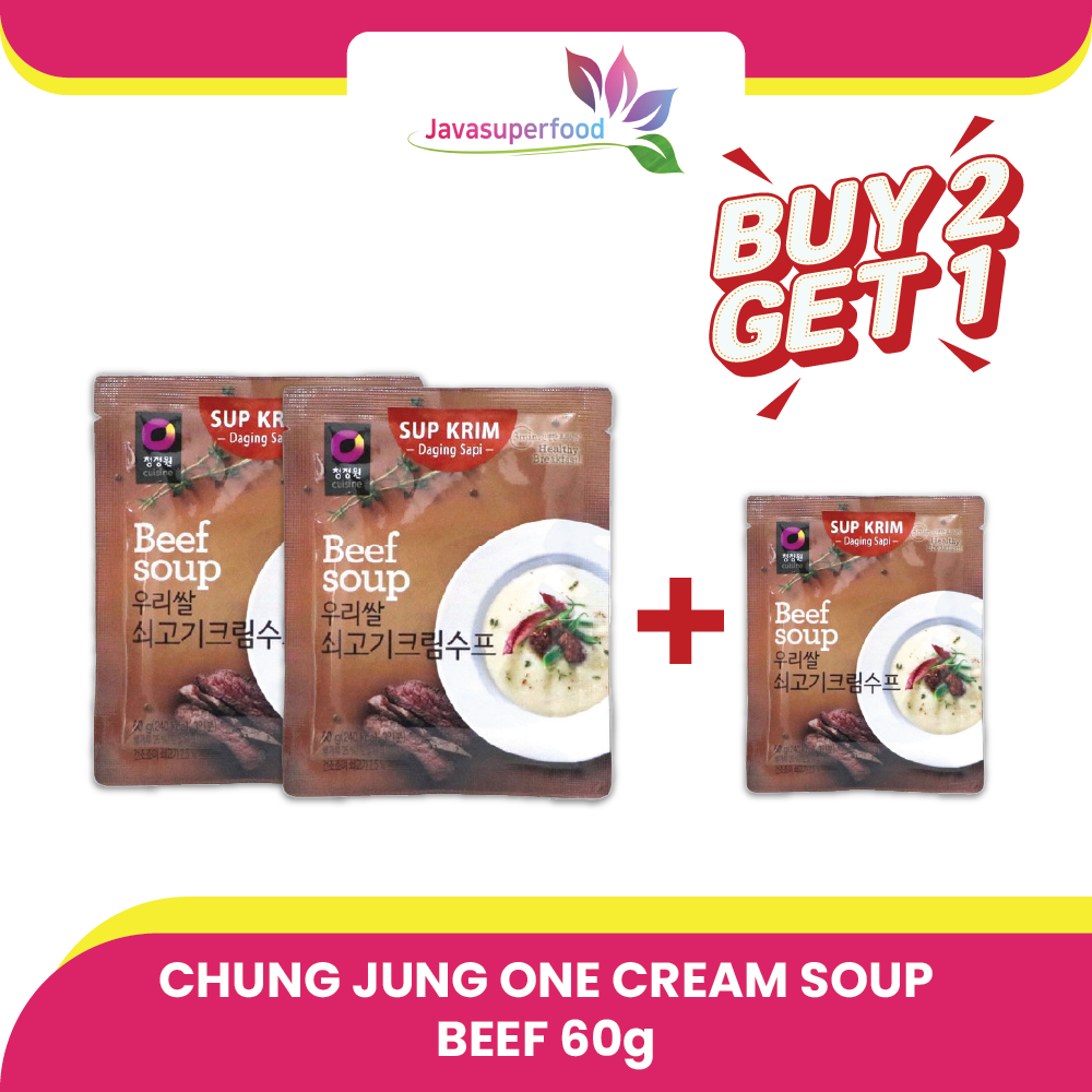 

[BUY 2 GET 1 FREE] CHUNG JUNG - Beef Cream Soup 60gr - Sup Krim Rasa Daging