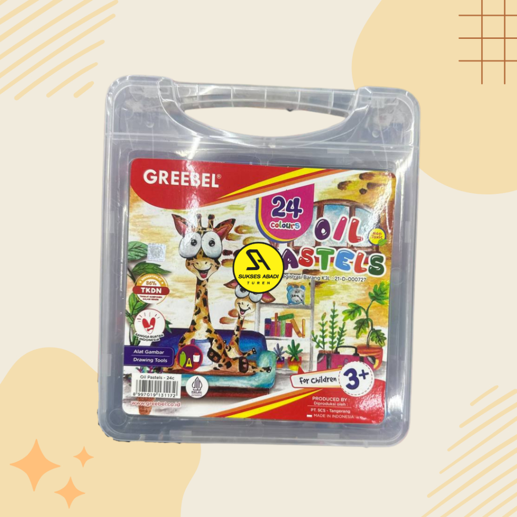 

Crayon / krayon murah malang Crayon oil pastels greebel 24 warna