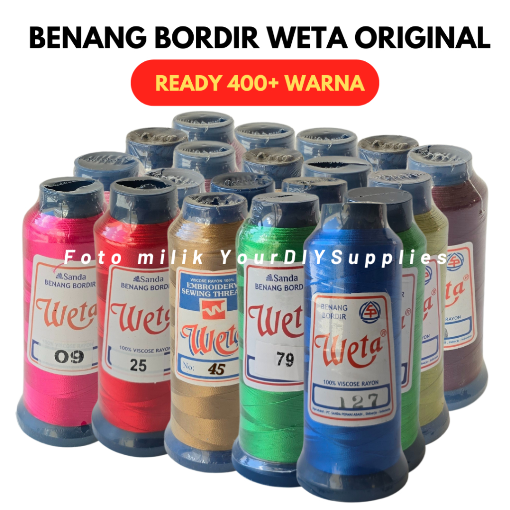Benang Bordir Merk Weta / Benang Viscose Rayon